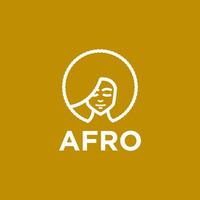 afro logo conception vecteur