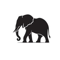 l'éléphant silhouette isolé sur blanc Contexte. l'éléphant logo. vecteur