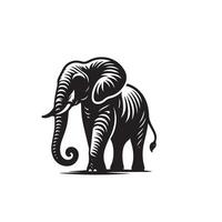 l'éléphant silhouette isolé sur blanc Contexte. l'éléphant logo. vecteur