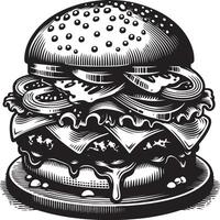 Burger icône illustration vecteur