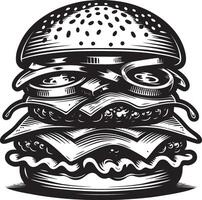 Burger icône illustration vecteur