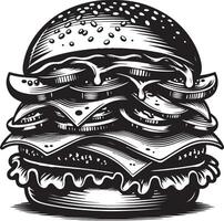 Burger icône illustration vecteur