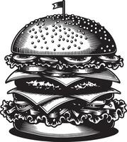 Burger icône illustration vecteur