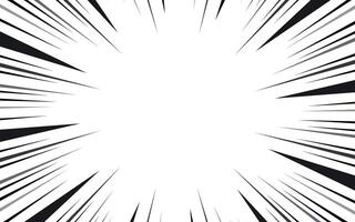 radial lignes Contexte pour bande dessinée livres. manga la vitesse cadre, explosion Contexte. noir et blanc illustration vecteur