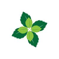 menthe feuille logo élément modèle et symbole vecteur