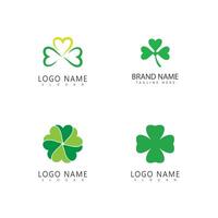 trèfle logo modèle la nature et symbole vecteur