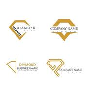 diamant logo modèle et symbole vecteur