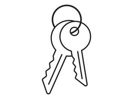 clé icône pour maison représentation, isolé contre une blanc Contexte. cette Facile symbole évoque une sens de chaleur et sécurité, incorporant le concept de maison. vecteur