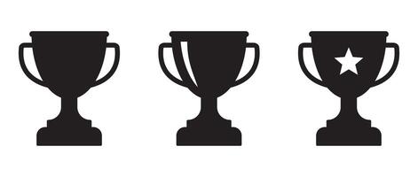 trophée icône. trophée tasse, gagnant tasse, la victoire tasse icône. récompense symbole signe pour la toile et mobile. vecteur