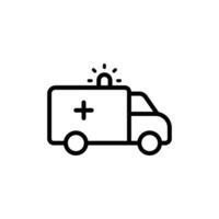 icône de ligne d'ambulance vecteur