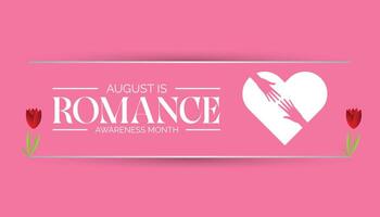 romance conscience mois est observé chaque année sur août.bannière conception modèle illustration Contexte conception. vecteur