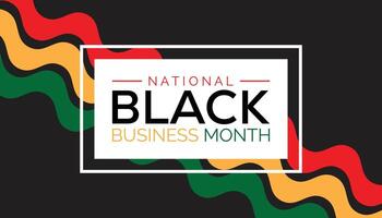 nationale noir affaires mois est observé chaque année sur août.bannière conception modèle illustration Contexte conception. vecteur