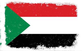 ancien plat conception grunge Soudan drapeau Contexte vecteur