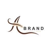 initiale une lettre avec blé grain pour boulangerie, pain, logo conception icône illustration vecteur