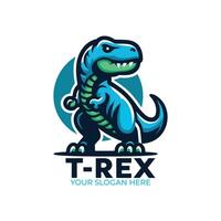 t-rex dinosaures mascotte logo conception vecteur