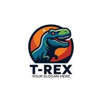 t-rex dinosaures mascotte logo conception vecteur