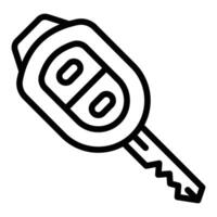 icône de ligne de clé de voiture vecteur
