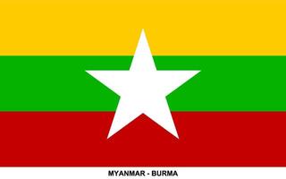 drapeau de myanmar - Birmanie, myanmar - Birmanie nationale drapeau vecteur