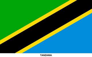 drapeau de Tanzanie, Tanzanie nationale drapeau vecteur