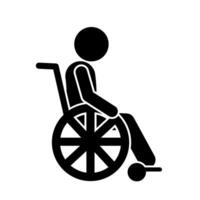 illustration de une désactivée la personne dans une fauteuil roulant vecteur