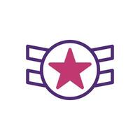 badge élément bichromie violet rose militaire illustration vecteur