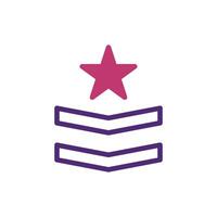 badge élément bichromie violet rose militaire illustration vecteur