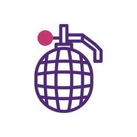 grenade élément bichromie violet rose militaire illustration vecteur