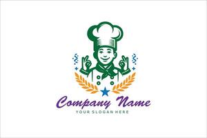 cuisine chef logo conception vecteur