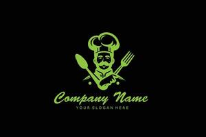 cuisine chef logo conception vecteur