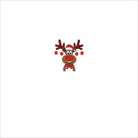 Noël T-shirt conception avec jacquard tricot. image de une Père Noël cerf avec rouge nez vecteur