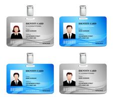 Set de cartes d&#39;identité vecteur