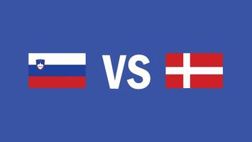 slovénie et Danemark rencontre conception emblème européen nations 2024 équipes des pays européen Allemagne Football symbole logo illustration vecteur