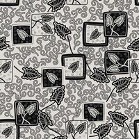 tourbillon monochrome feuilles batik modèle vecteur