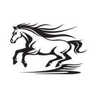 fonctionnement cheval logo modèle isolé sur blanc conception image vecteur