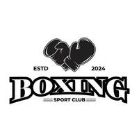 boxe club ancien logo conception modèle illustration vecteur