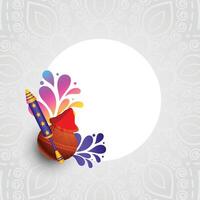 Holi couleurs et pichkari Festival carte conception vecteur