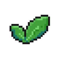 pixélisé vert verdure germer feuille pixel art Jeu articles la nature vecteur