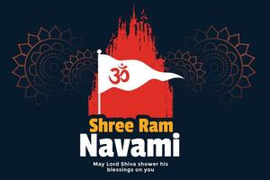 shree RAM navami hindou Festival vœux conception vecteur