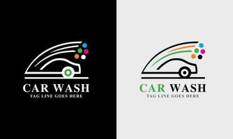 voiture laver icône, l'eau laissez tomber voiture échantillon symbole, logo conception illustration concept idée vecteur