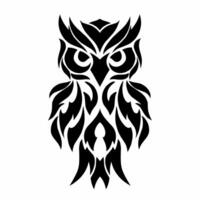 illustration graphique de tribal art tatouage conception abstrait hibou vecteur