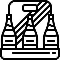 bouteille boisson icône symbole image. illustration de le boisson l'eau bouteille verre conception image vecteur