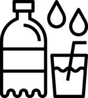 bouteille boisson icône symbole image. illustration de le boisson l'eau bouteille verre conception image vecteur