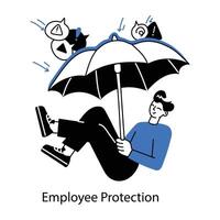 protection des employés à la mode vecteur