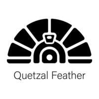 branché quetzal plume vecteur