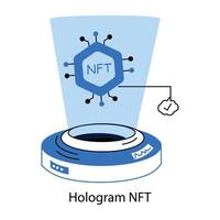 branché hologramme nft vecteur