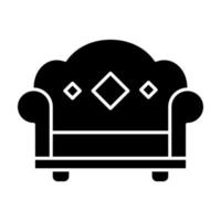 icône de glyphe de canapé vecteur