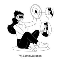 branché vr la communication vecteur