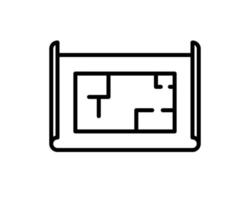 icône de plan de maison. des icônes professionnelles au pixel près optimisées pour les grandes et les petites résolutions. vecteur
