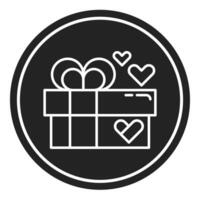 cadeau boîte icône pour Valentin, divers cadeau des boites vecteur