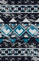 ethnique géométrie sans couture modèle mexicain couverture couverture illustration de une tissé tapis. bleu tapis. vecteur